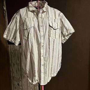 Men's Striped Short Sleeve Shirt